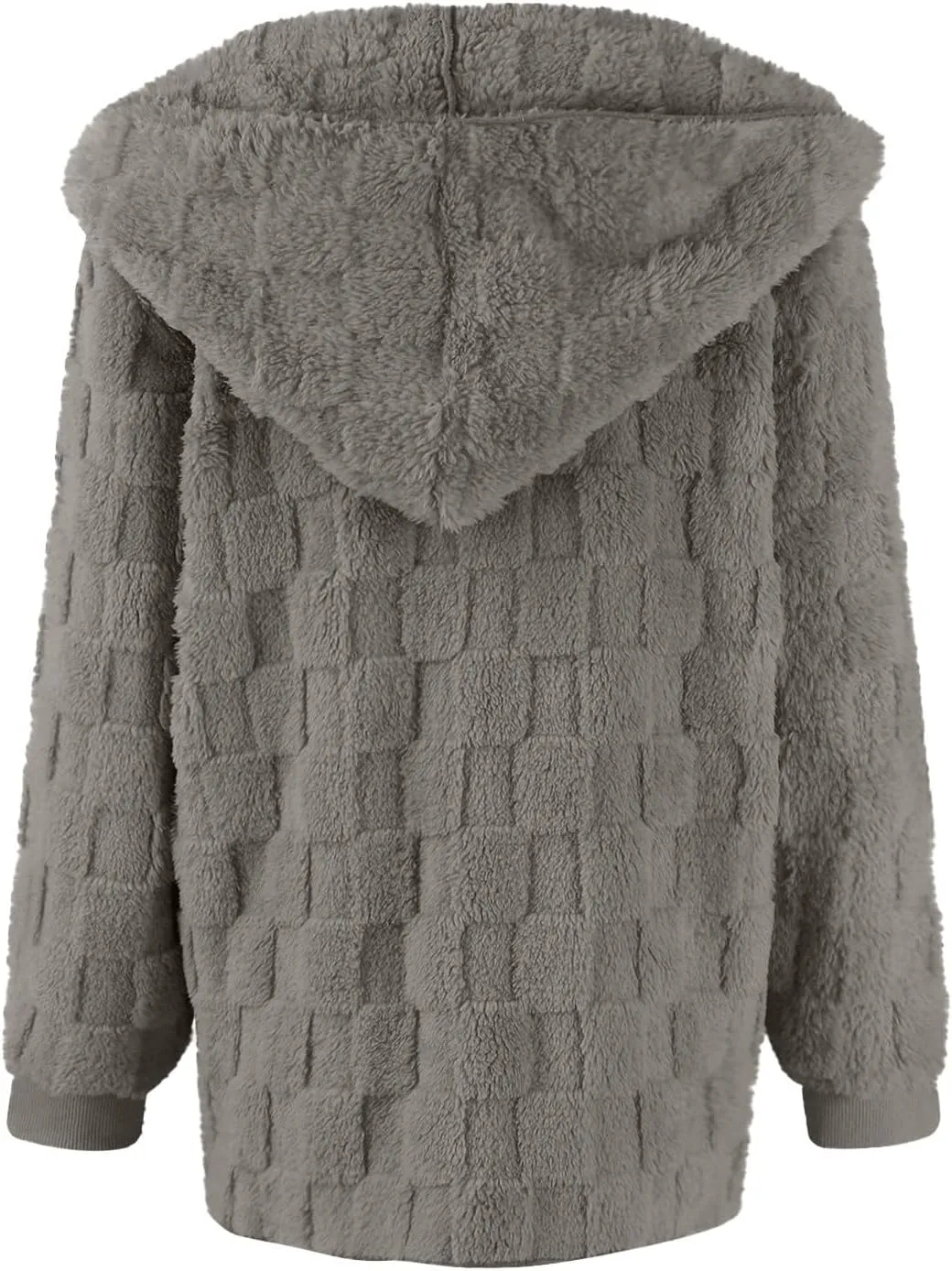 Fleece Jacket Women Loose Casual Solid Color With Pockets Double Sided Velvet Cardigan Long Sleeved Jacket