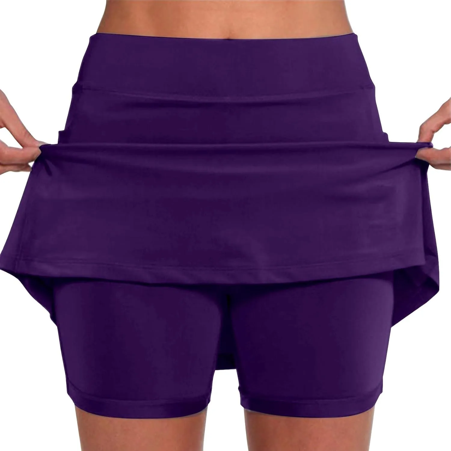 Golf Skirts for Women and Tennis Pants with Pockets High Waisted Running Casual Athletic Skorts Built-in Shorts