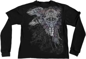 Goth Shirt Gothic Shirt Fake Two-Piece Alternative Clothing Goth Long Sleeve Top Grunge Clothes