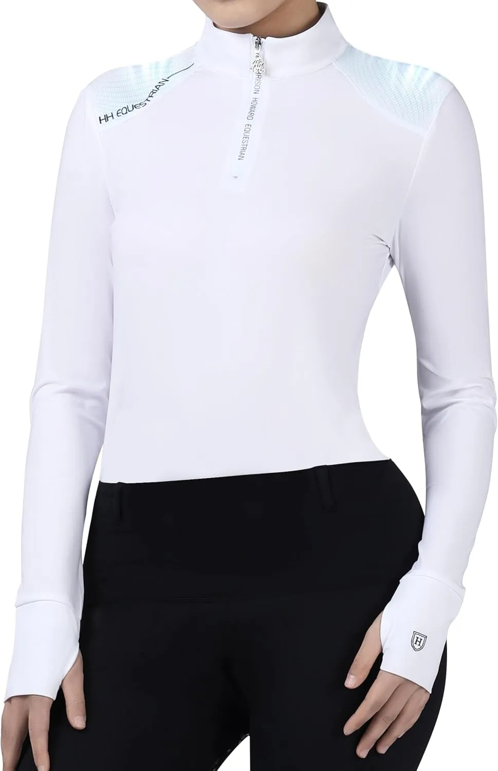 Harrison Howard Women's Horse Riding Shirt Equestrian Show Shirt Horseback Riding Shirts for Women Spliced Shoulder