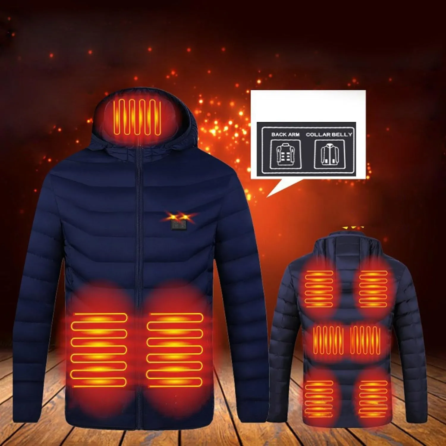 Heated Jackets For Women 9 Heating Areas Winter Warm Outdoor Ski Coat down Jacket
