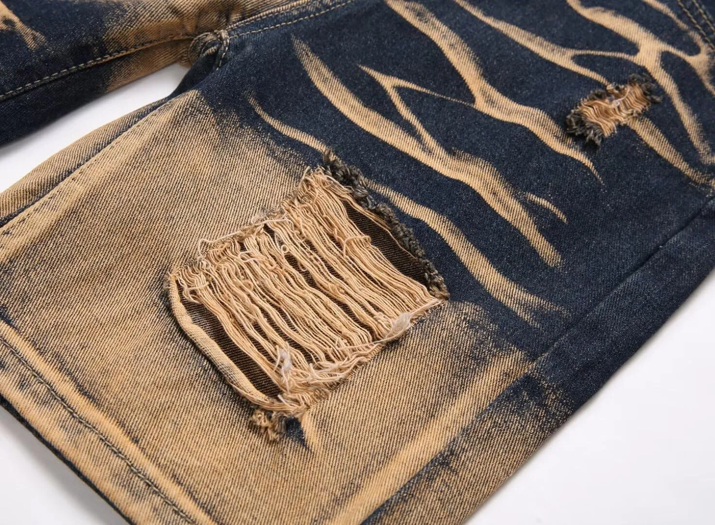 HENGAO Boys Ripped Denim Shorts Distressed Frayed Jean Shorts