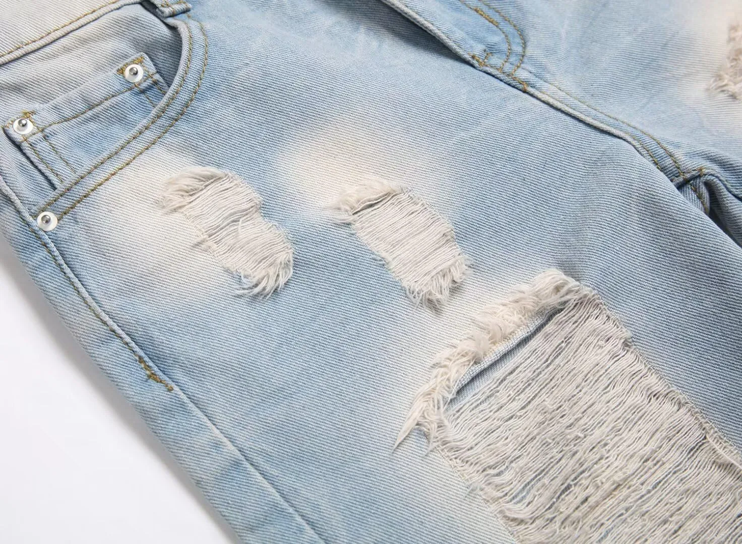 HENGAO Boys Ripped Denim Shorts Distressed Frayed Jean Shorts