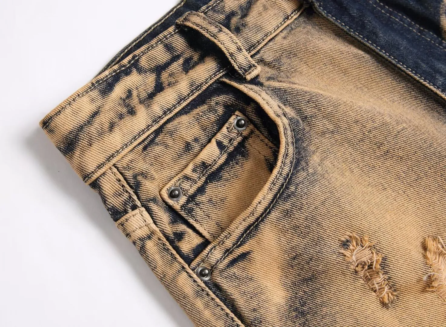 HENGAO Boys Ripped Denim Shorts Distressed Frayed Jean Shorts