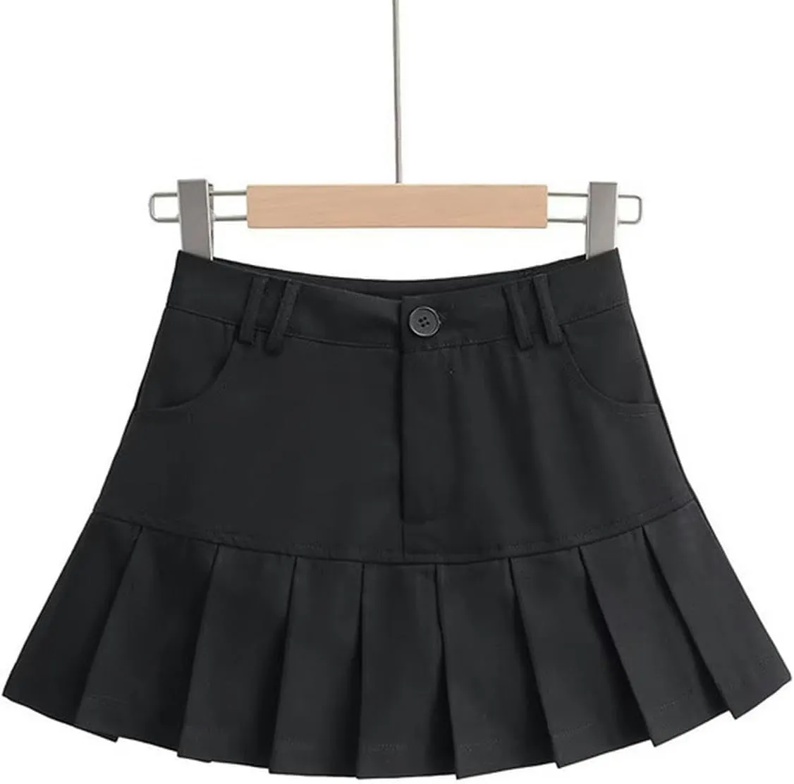 High-Waist Pleated Skirt Sweet Women's Skirt A-line Skirt-Khaki-XS
