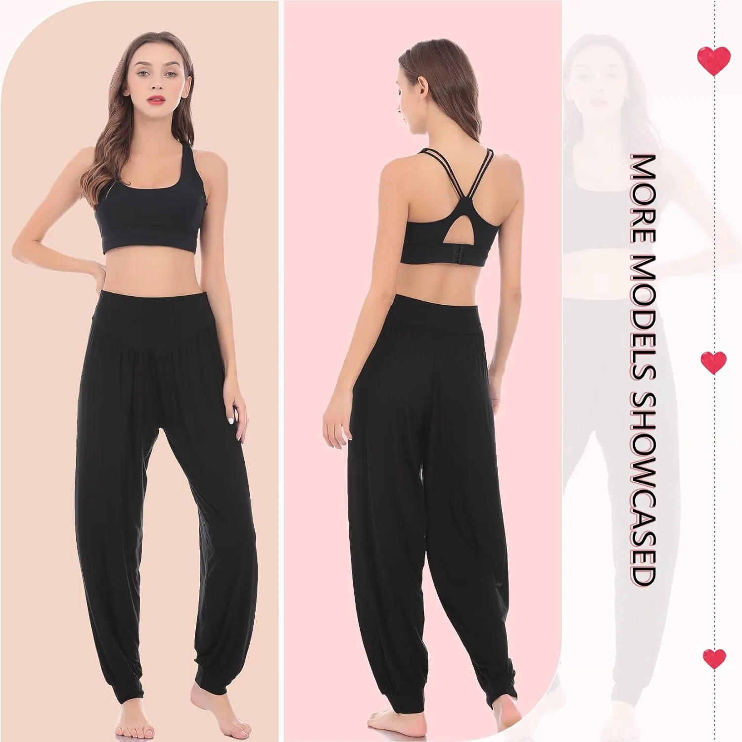 Hoerev Women Super Soft Yoga Pants Dance Trousers Lounge Pant