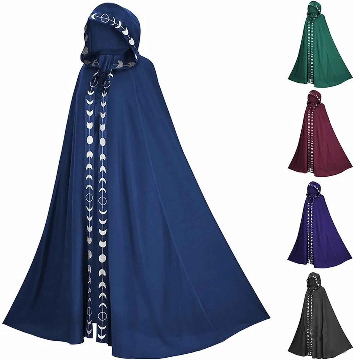 Hooded Cloak Medieval Medieval 5 Color Cloak Halloween Costume for Boys Girl School Clothes
