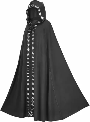 Hooded Cloak Medieval Medieval 5 Color Cloak Halloween Costume for Boys Girl School Clothes