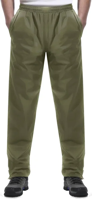 iCreek Men's Rain Pants Waterproof Over Pants Windproof Lightweight Hiking Pants Work Rain Outdoor for Golf, Fishing