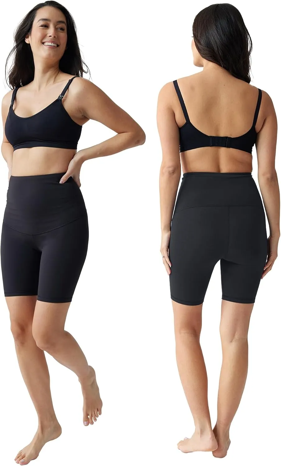 Ingrid & Isabel Basics Postpartum Active Shorts - Tummy Control Shorts for Women