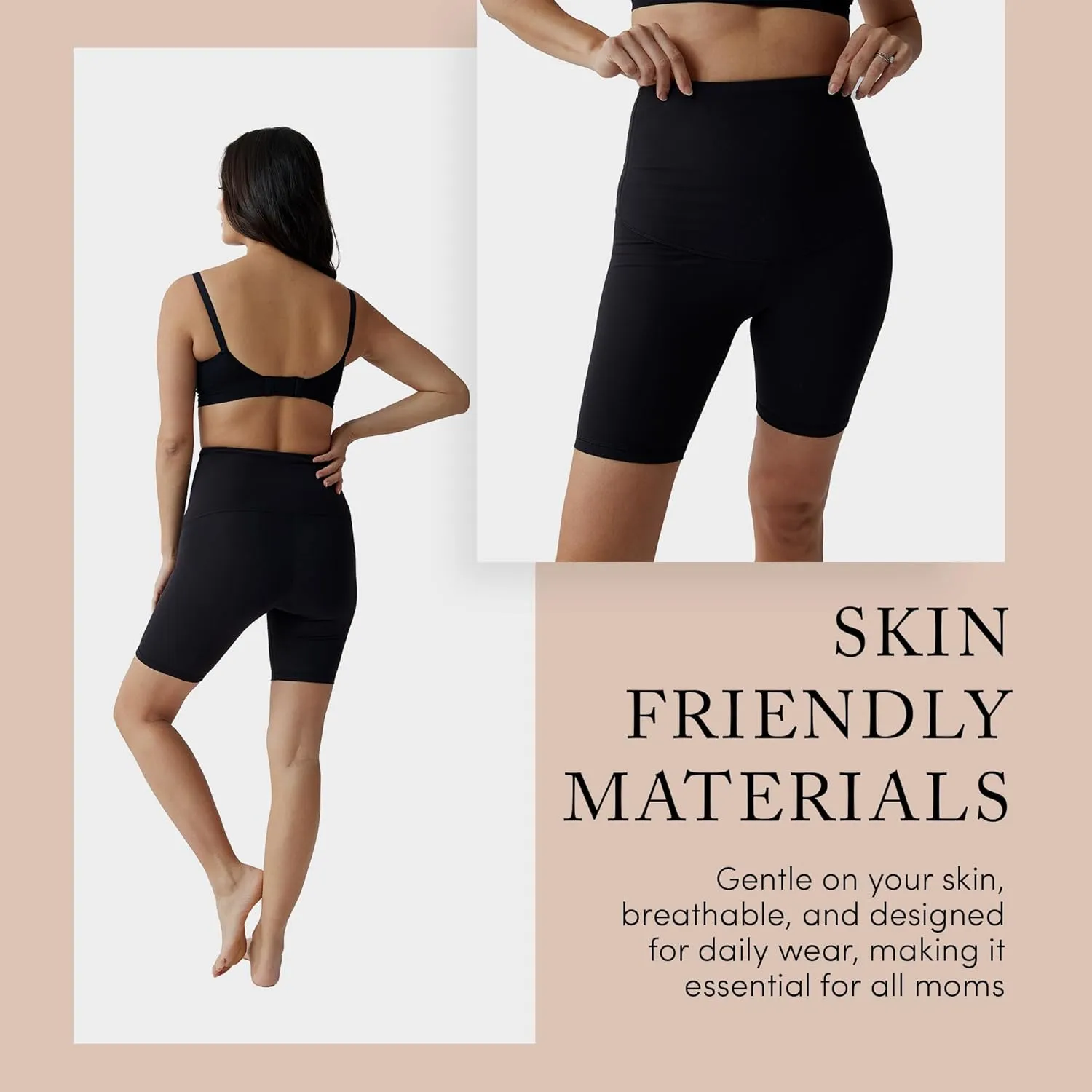 Ingrid & Isabel Basics Postpartum Active Shorts - Tummy Control Shorts for Women