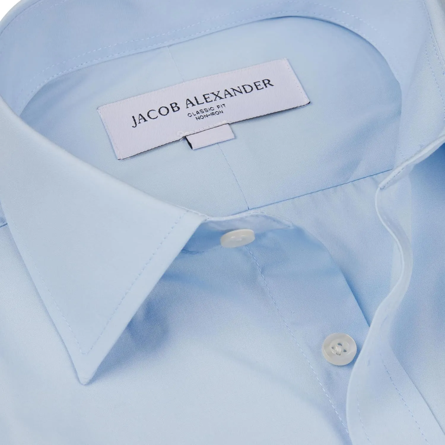 Jacob Alexander Men's Solid French Cuff Long Sleeve Button-Down Dress Shirt - Classic or Slim Fit - Business Casual