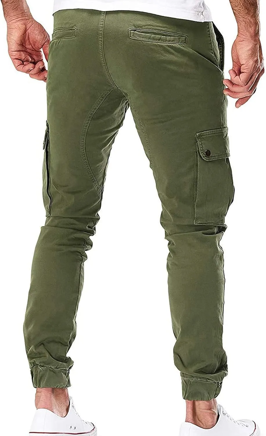 JEShifangjiusu Mens Fashion Cargo Pants Workout Athletic Joggers Sports Pants Casual Chino Running Trousers Sweatpants Pocket