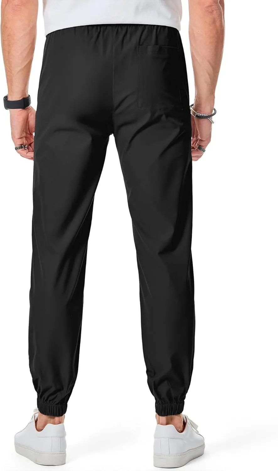 JMIERR Mens Joggers Casual Pants Stretch Elastic Waist Drawstring Tapered Pants with Pockets