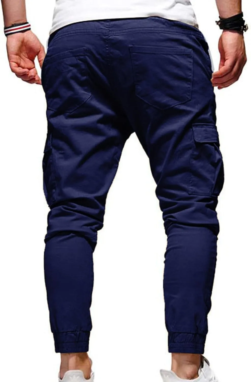 Joggers Trackpants for Men, Casual Solid Slim Fit Cargo Pant Novelty Going Out Hiking Trousers with Pokets