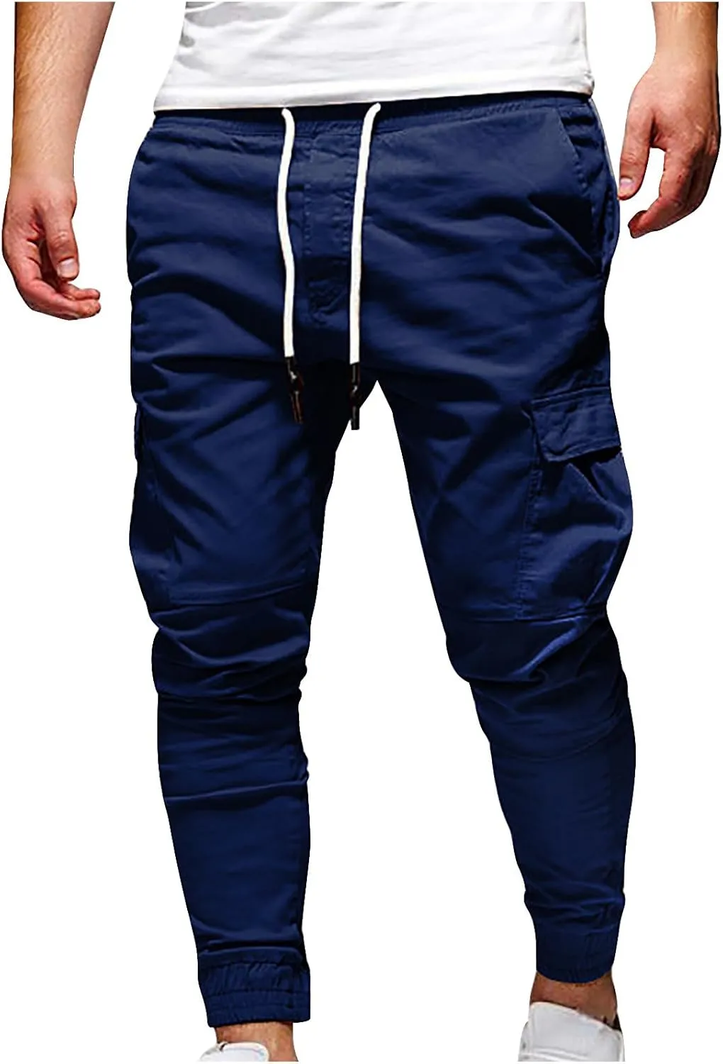 Joggers Trackpants for Men, Casual Solid Slim Fit Cargo Pant Novelty Going Out Hiking Trousers with Pokets