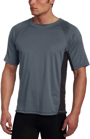 Kanu Surf Men's Short Sleeve UPF 50 Swim Shirt Rash Guard Sun Shirt (Regular & Extended Sizes)