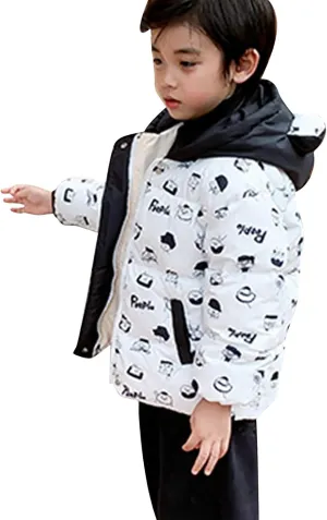 Kids Toddler Baby Girls Boys Winter Warm Thick Solid Cotton Long Sleeve Padded Jacket Coat Clothes Jacket for Youth Boys