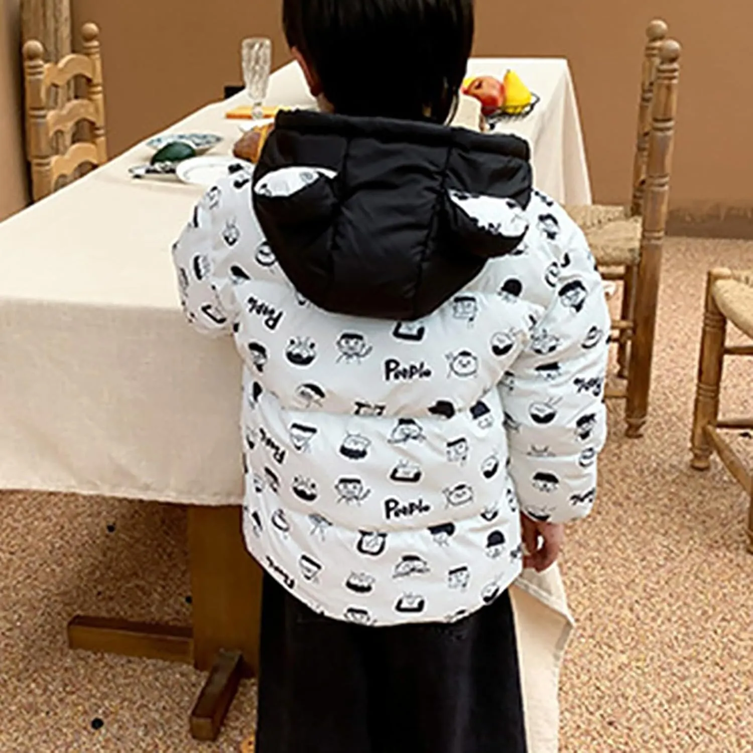Kids Toddler Baby Girls Boys Winter Warm Thick Solid Cotton Long Sleeve Padded Jacket Coat Clothes Jacket for Youth Boys
