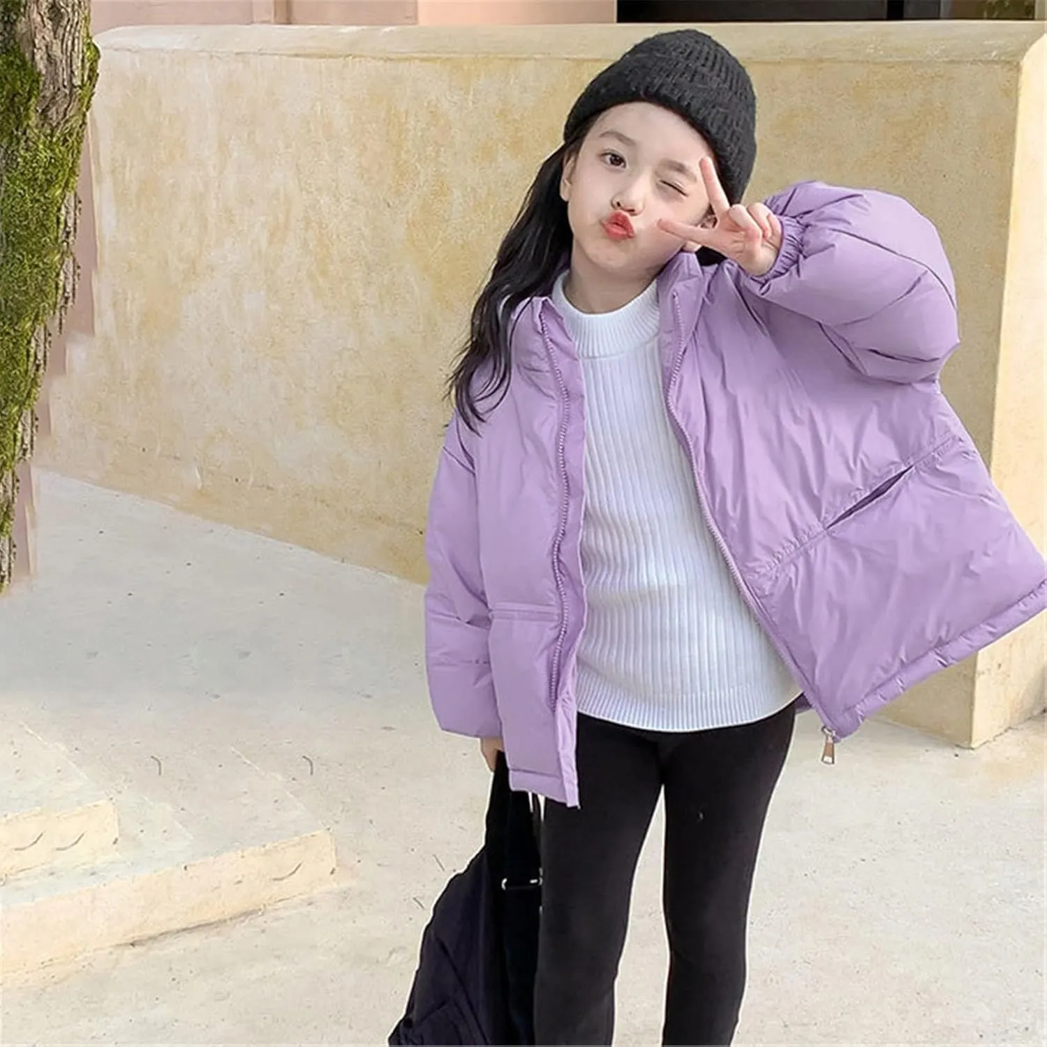 Kids Toddler Baby Girls Boys Winter Warm Thick Solid Cotton Long Sleeve Padded Jacket Coat Swallowtail Jacket