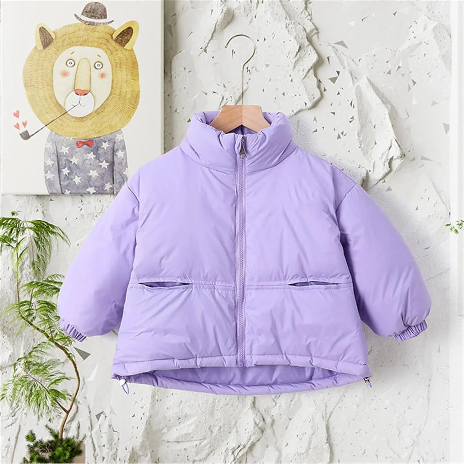Kids Toddler Baby Girls Boys Winter Warm Thick Solid Cotton Long Sleeve Padded Jacket Coat Swallowtail Jacket