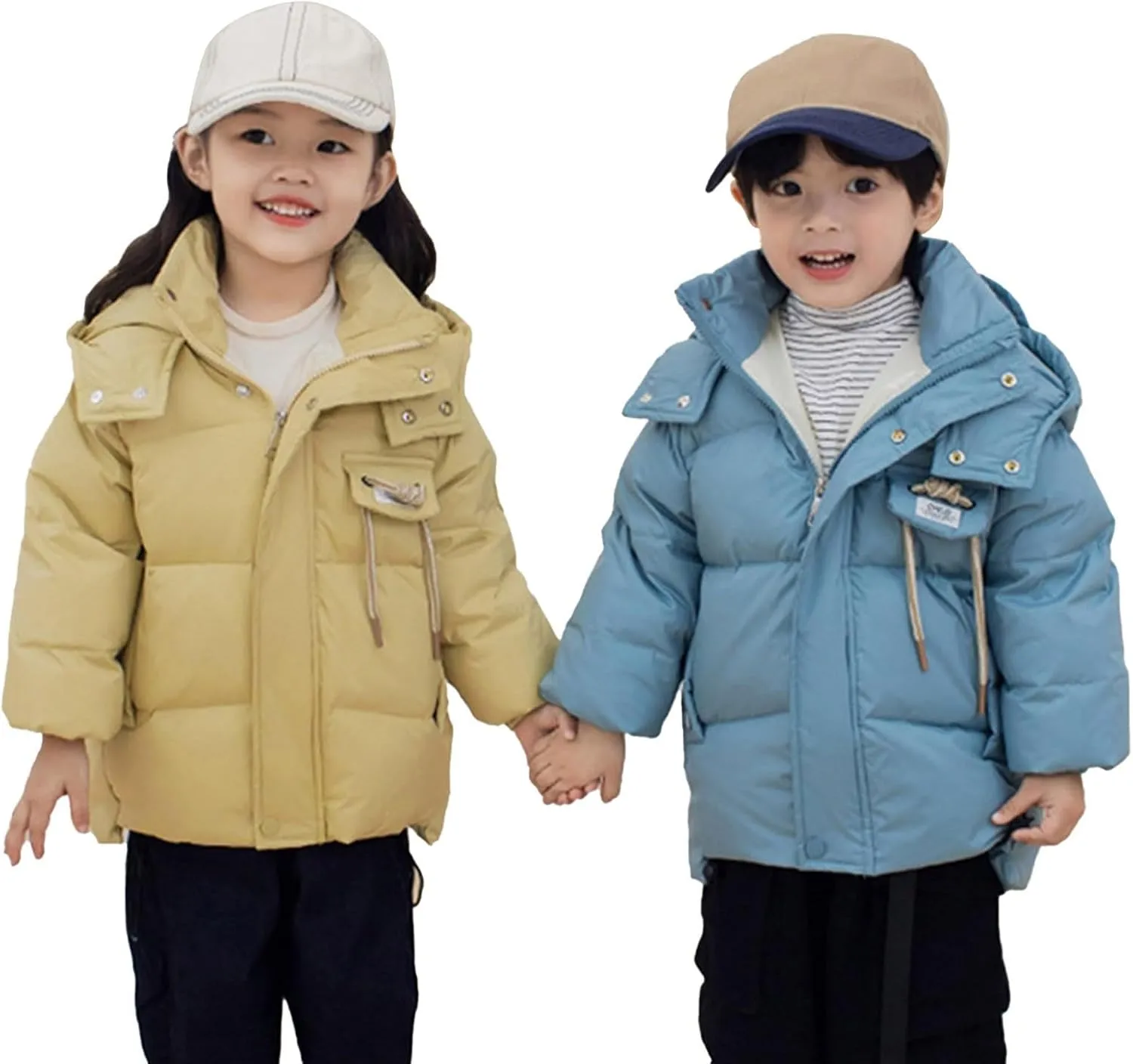 Kids Toddler Baby Girls Boys Winter Warm Thick Solid Cotton Long Sleeve Padded Jacket Coat Winter Coat Boys 18 Months
