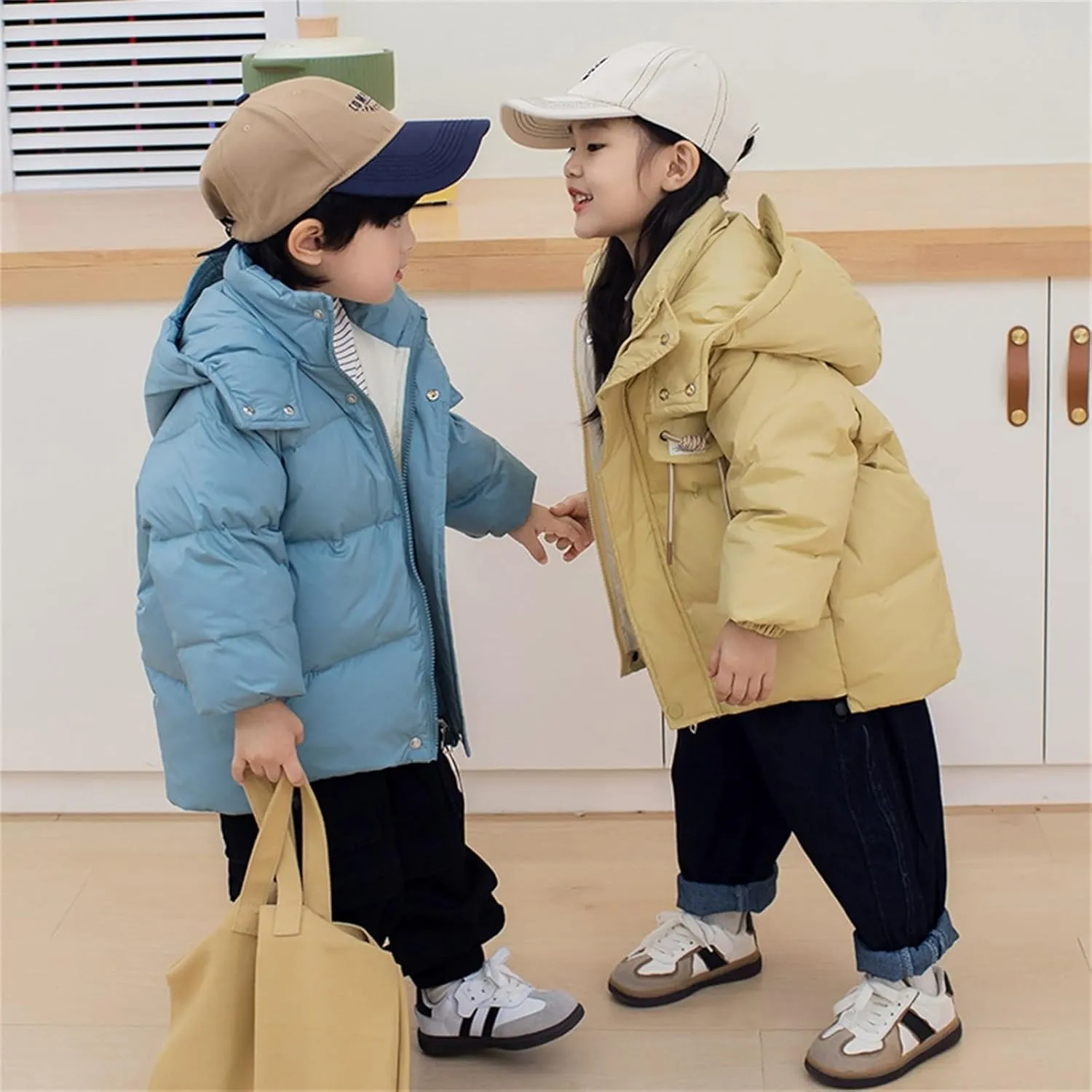 Kids Toddler Baby Girls Boys Winter Warm Thick Solid Cotton Long Sleeve Padded Jacket Coat Winter Coat Boys 18 Months