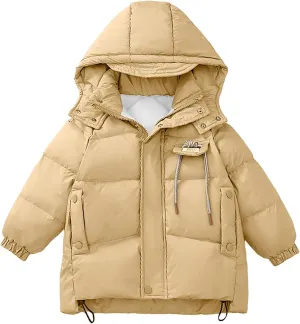 Kids Toddler Baby Girls Boys Winter Warm Thick Solid Cotton Long Sleeve Padded Jacket Coat Winter Coat Boys 18 Months