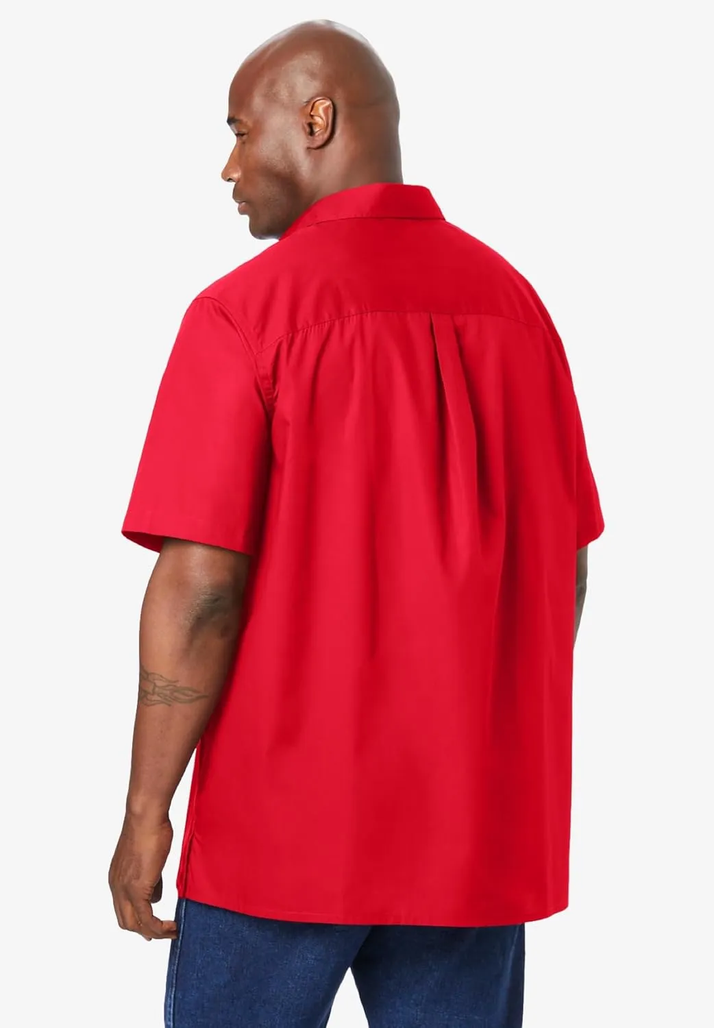 KingSize Men's Big & Tall Short-Sleeve Pocket Sport Shirt