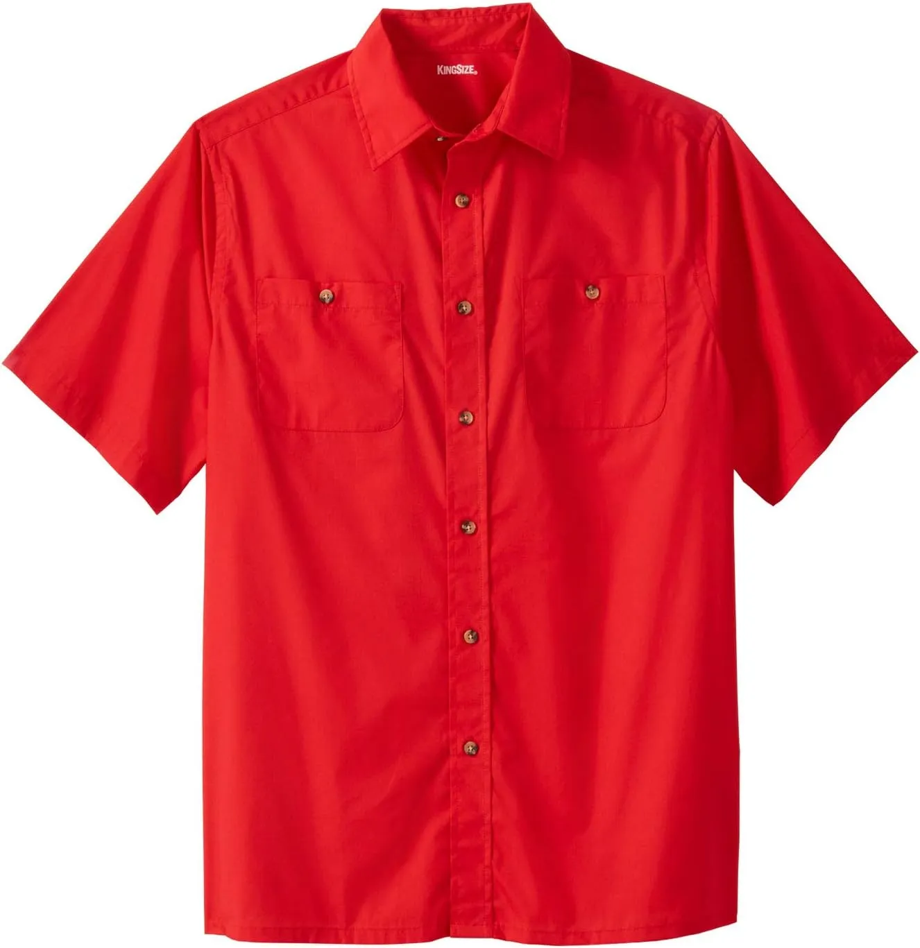 KingSize Men's Big & Tall Short-Sleeve Pocket Sport Shirt