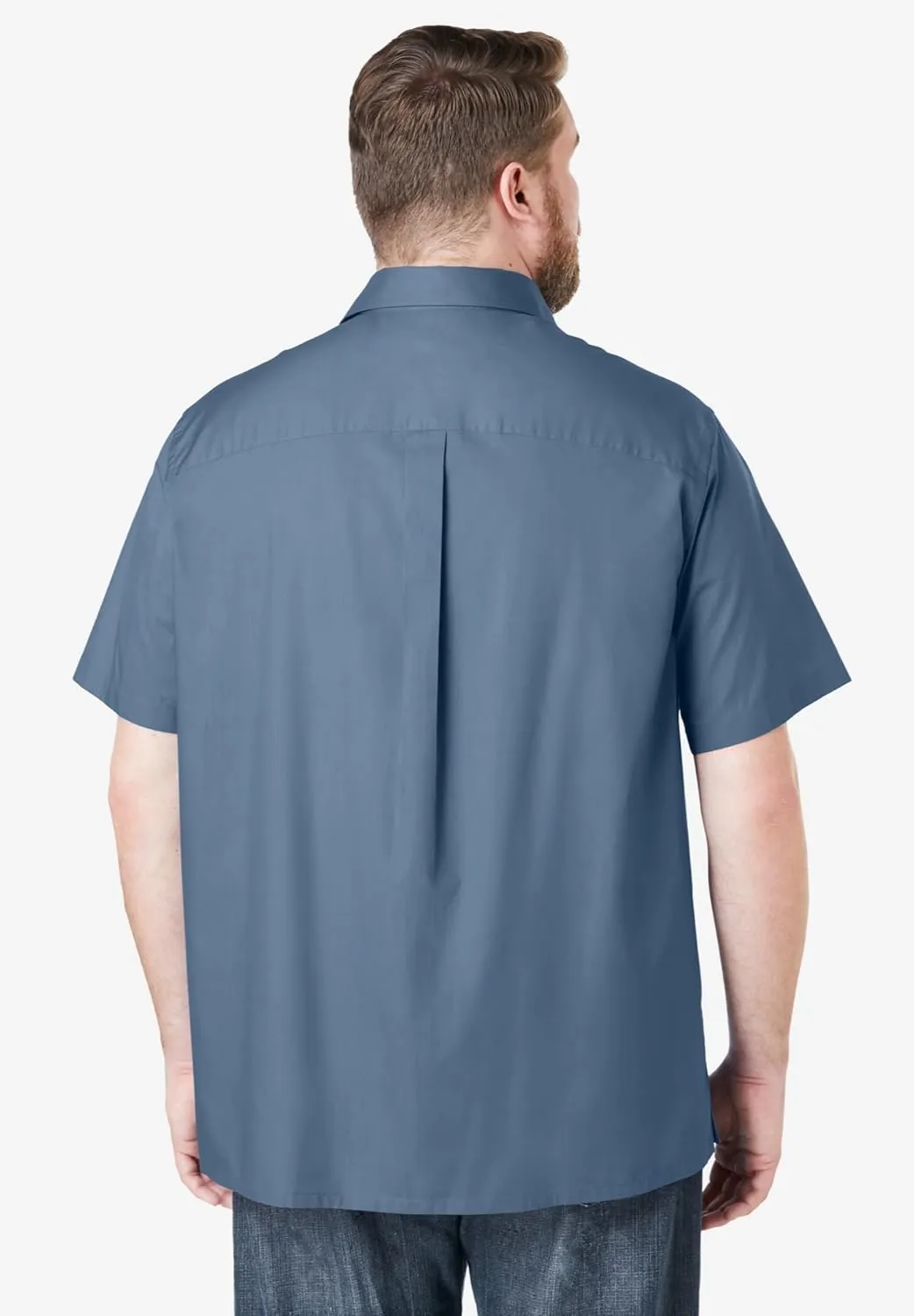 KingSize Men's Big & Tall Short-Sleeve Pocket Sport Shirt