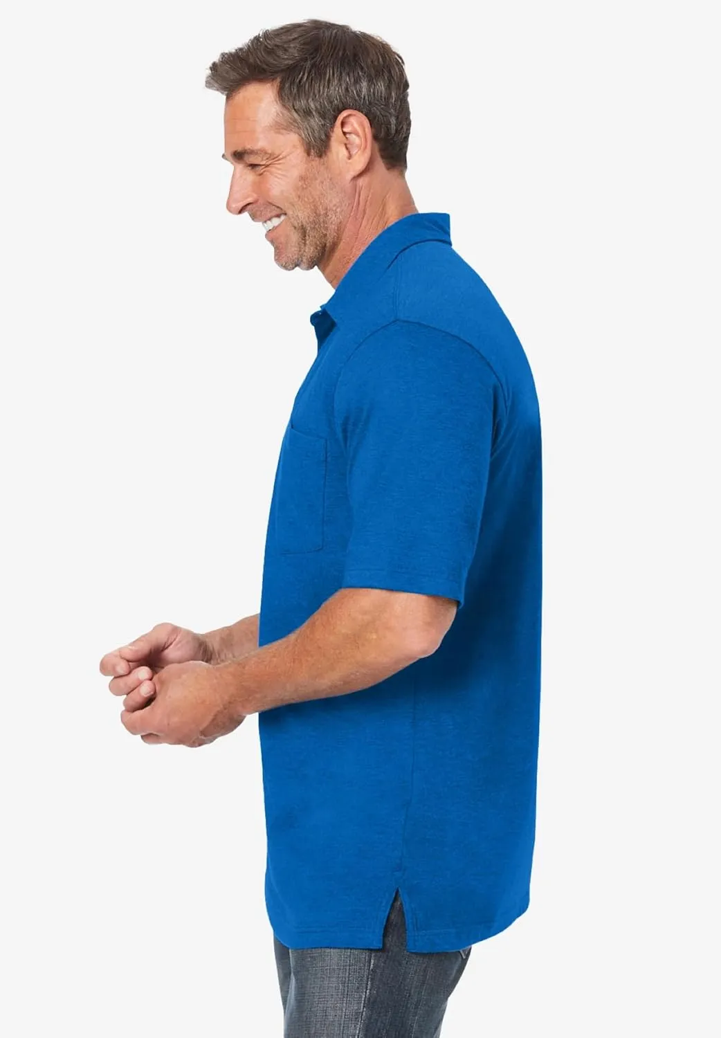 KingSize Men's Big & Tall Shrink-Less Lightweight Polo