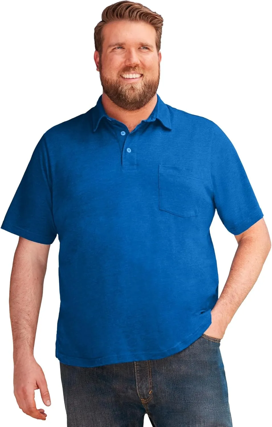 KingSize Men's Big & Tall Shrink-Less Lightweight Polo