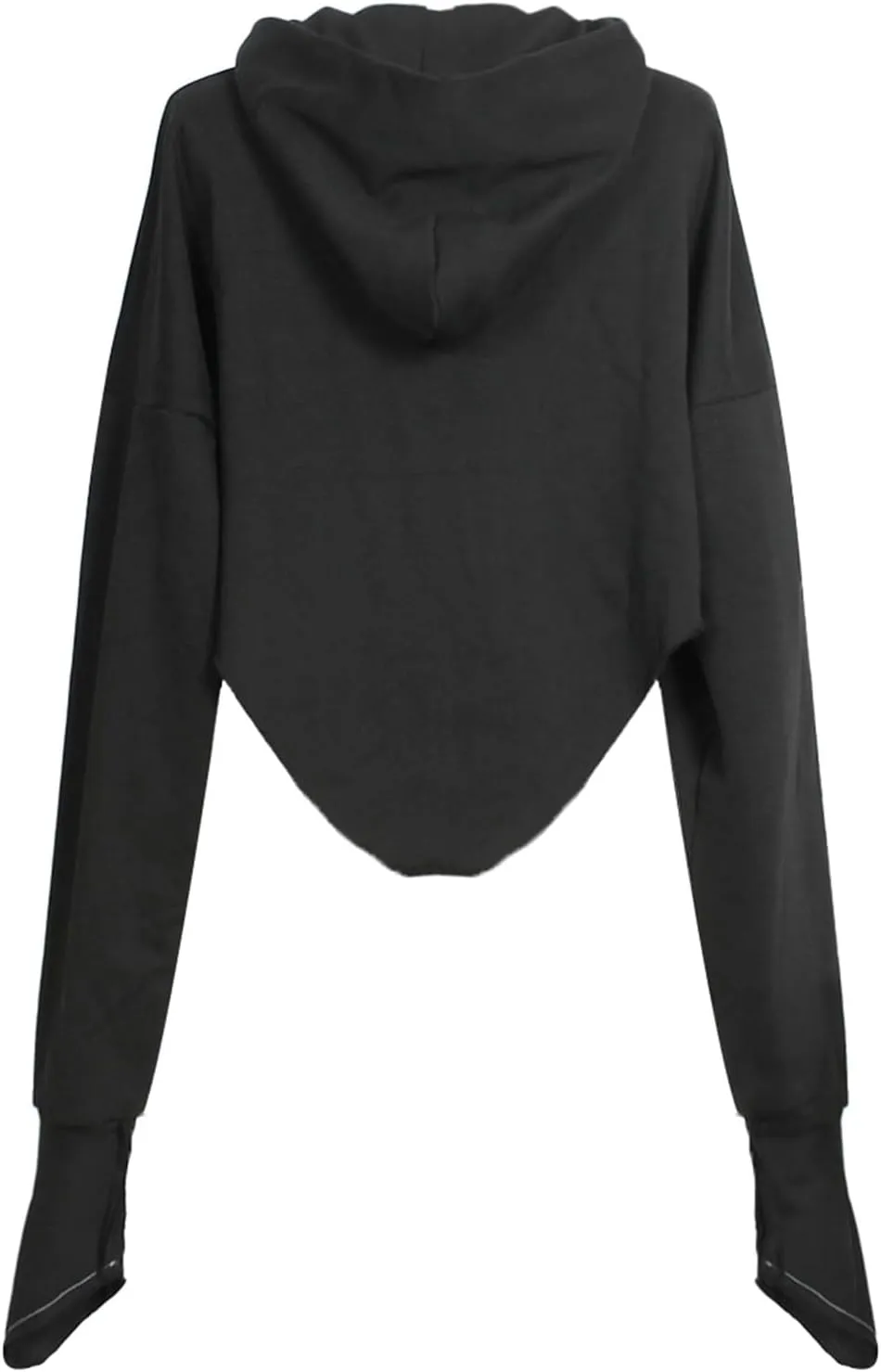 Ladies' Batwing Sleeve Open Cardigan With Hood Unique Design Loose Fit Sweatshirt Women plus Size Clothes Womens Coat