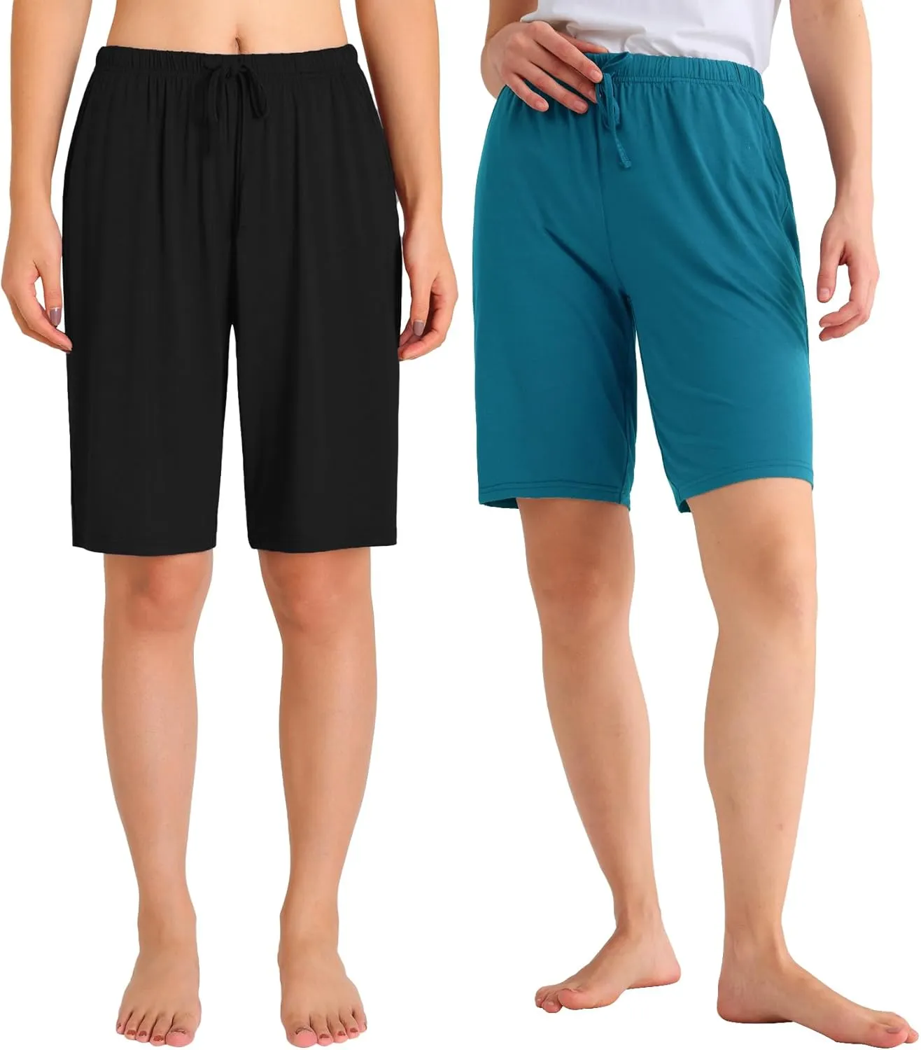 Latuza Women's Viscose Pajama Shorts Knee Length Sleep Shorts