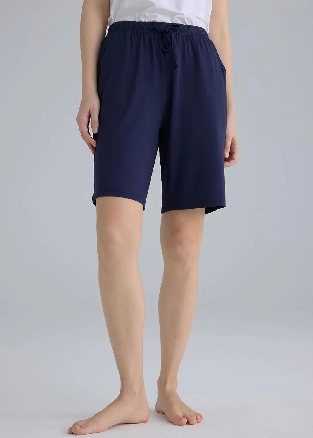 Latuza Women's Viscose Pajama Shorts Knee Length Sleep Shorts