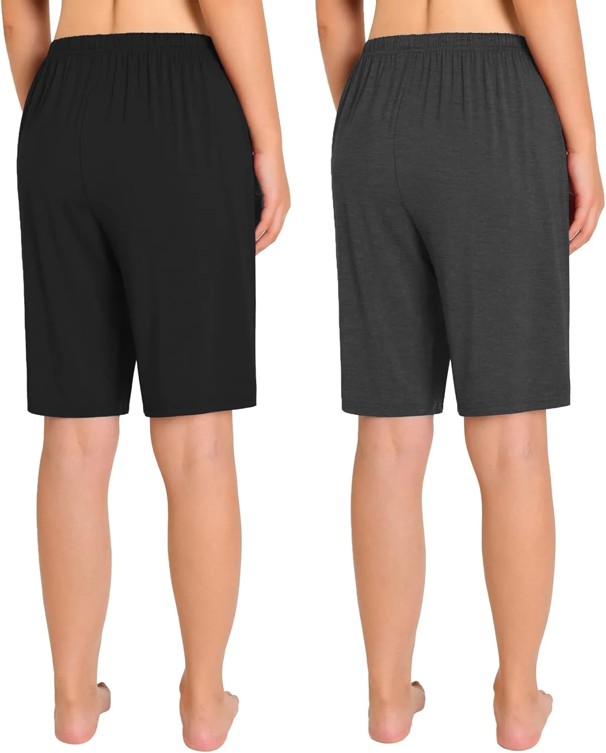 Latuza Women's Viscose Pajama Shorts Knee Length Sleep Shorts