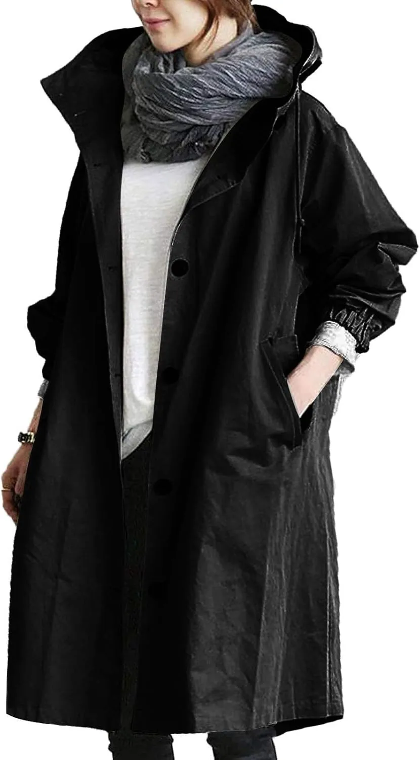 LCMTWX Trench Coat for Women 2023 Outwear Womens Elegant Windbreaker Wild Winter Women's Coat Long Coat Women Winter Coats
