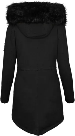 LCMTWX Womens Fleece Lined Raincoat Overcoat Casual Winter Slim Women's Coat Hooded Trench Coats Rain Jacket Womens With