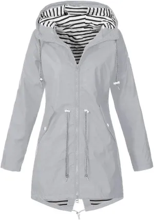LCMTWX Womens rain coat winter Waterproof Windproof Outdoor Coat Plus Women's Coat Windbreaker Trench Coat Rain Jacket