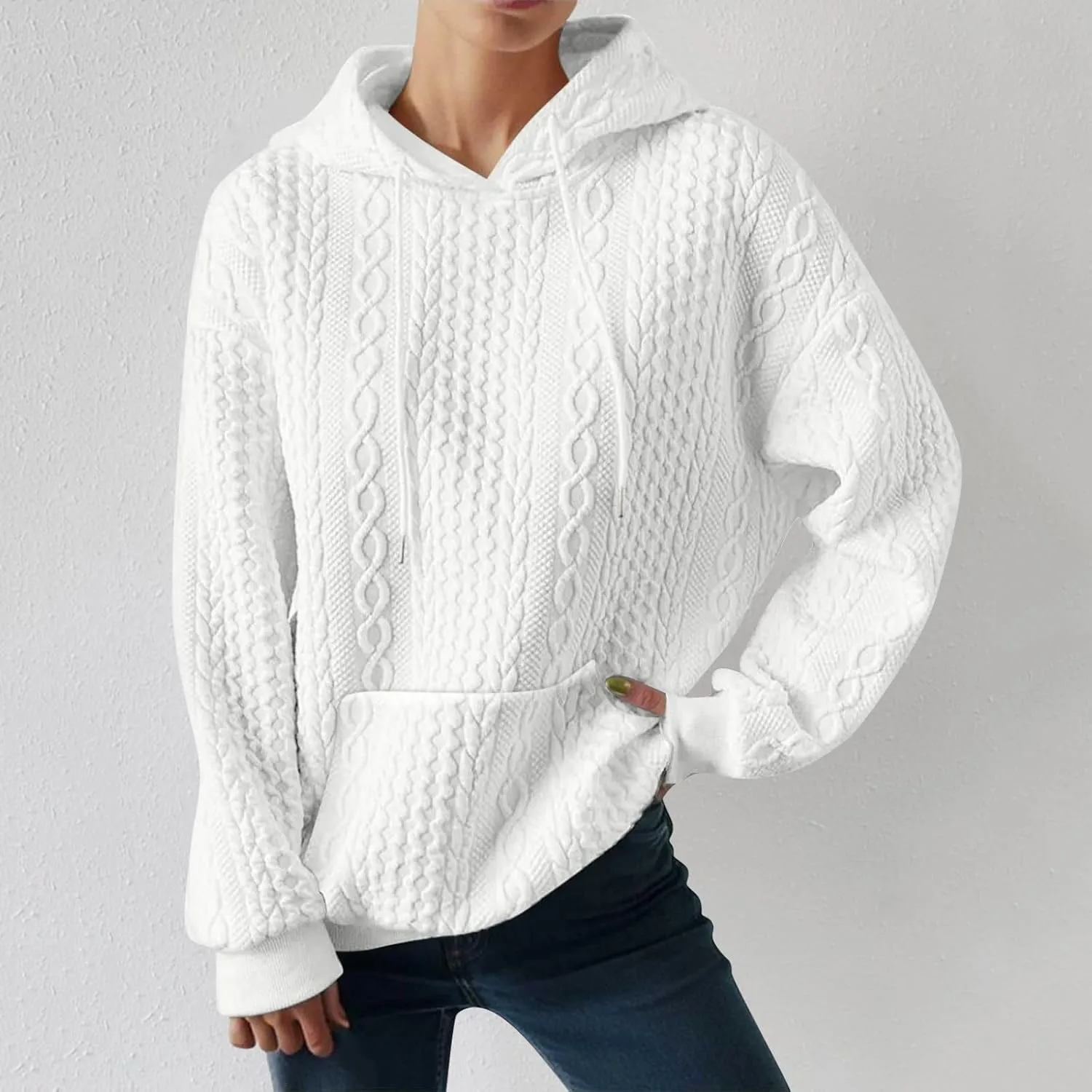 LCMTWX Womens Winter Jacket Coats Plush New Fabric Oversized Sweatshirt Loose Fit Long Sleeve Light Sweatshirt Loose Womens