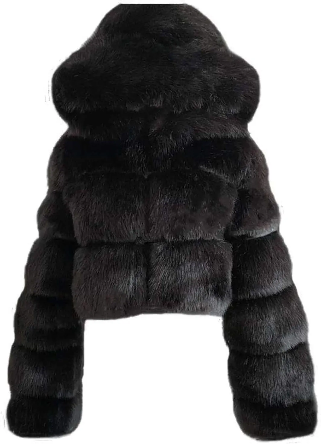 LCMTWX Womens Winter Outerwear Faux Fur Long Jacket Faux Sleeve Short Warm Women's Coat Long Sleeve Pockets Shaggy Purple