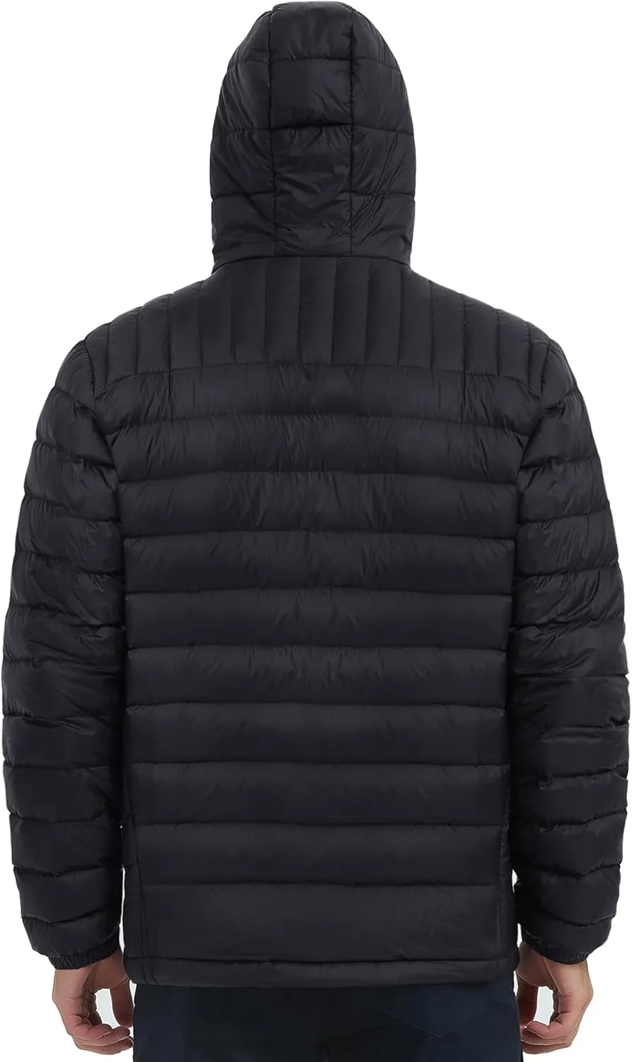 Lesmart Men Down Jacket Puffer Winter Jacket with Hooded Packable Lightweight Windproof Insulated Warm Coat