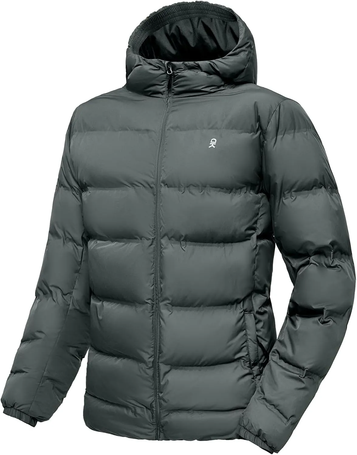 Little Donkey Andy Men's Puffer Jacket Warm Winter Coat with Hood Lightweight Insulated Quilted Jacketss for Snow Ski