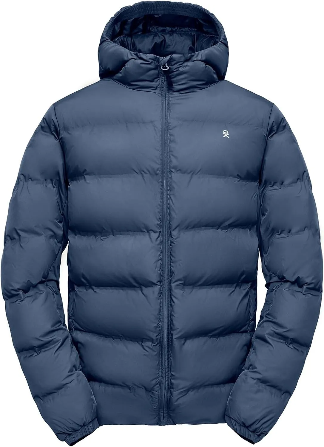 Little Donkey Andy Men's Puffer Jacket Warm Winter Coat with Hood Lightweight Insulated Quilted Jacketss for Snow Ski