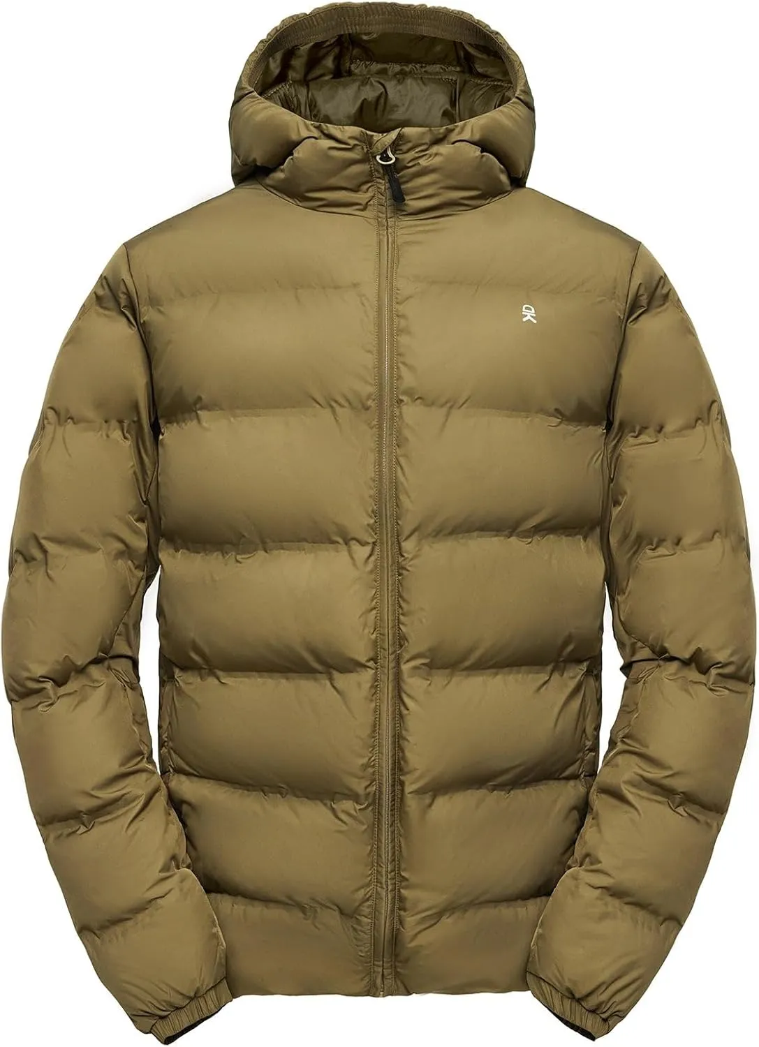 Little Donkey Andy Men's Puffer Jacket Warm Winter Coat with Hood Lightweight Insulated Quilted Jacketss for Snow Ski