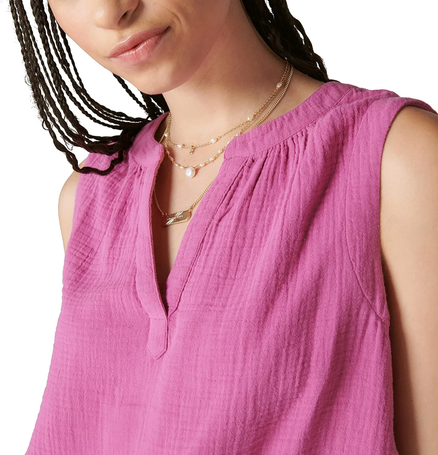 Lucky Brand Women's Sleeveless Popover Shirt