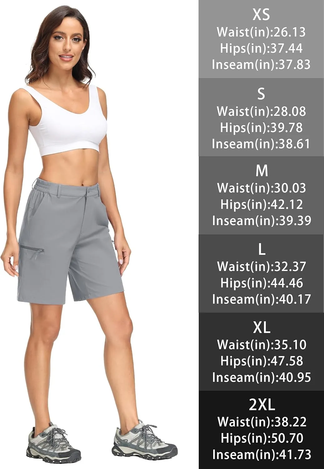 MAGCOMSEN Women's Hiking Shorts Quick Dry Lightweight Golf Shorts with 4 Pockets Summer Casual Athletic Running Shorts