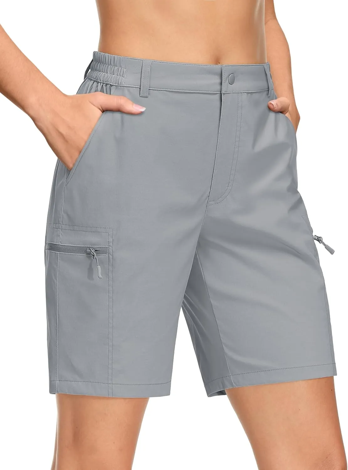 MAGCOMSEN Women's Hiking Shorts Quick Dry Lightweight Golf Shorts with 4 Pockets Summer Casual Athletic Running Shorts