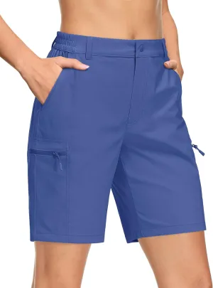 MAGCOMSEN Women's Hiking Shorts Quick Dry Lightweight Golf Shorts with 4 Pockets Summer Casual Athletic Running Shorts